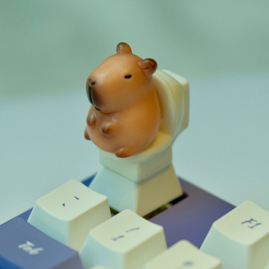 Cute Capybara Keycaps Set Cartoon Animal Design Mechanical Keyboard Key Caps DIY Custom Accessories Office Desk Decor Gift