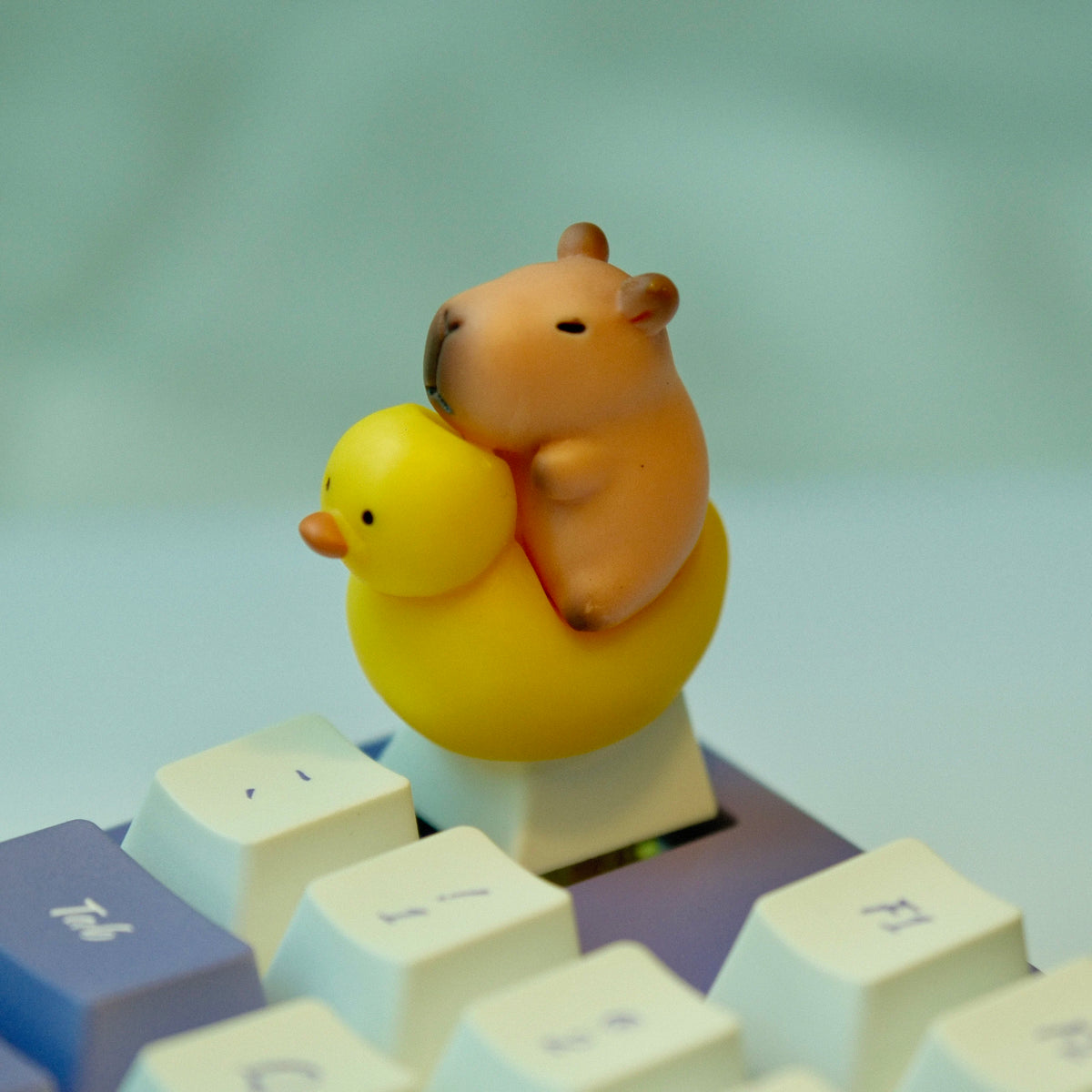 Cute Capybara Keycaps Set Cartoon Animal Design Mechanical Keyboard Key Caps DIY Custom Accessories Office Desk Decor Gift
