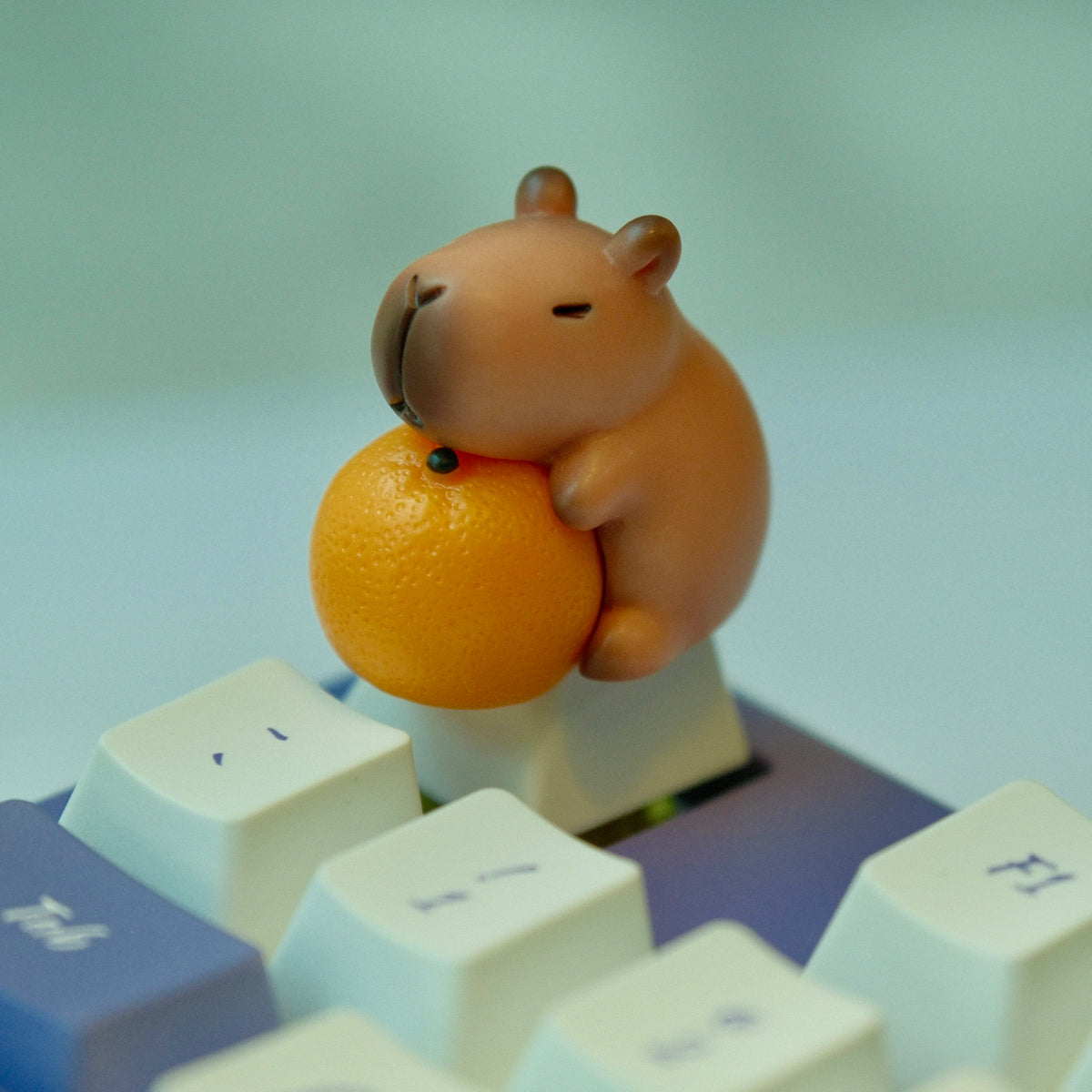 Cute Capybara Keycaps Set Cartoon Animal Design Mechanical Keyboard Key Caps DIY Custom Accessories Office Desk Decor Gift