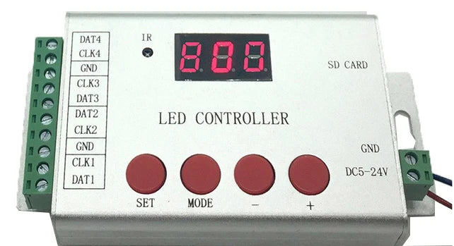 Remote RGB Controller LED Controller 4 Ports 6144 Pixels Lights IR Wireless Control DMX512 WS2811 WS2812 APA102 Led Strip H802SE