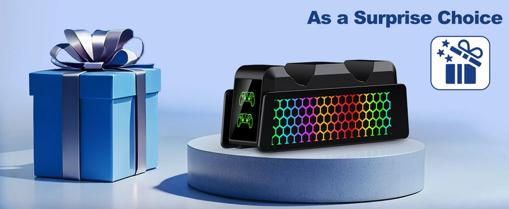 For PS5 Controller Charger DualSense Charging Station Dual Charging Dock Charger Stand for PlayStation5 Wireless Game Controller