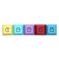 NPKC 5PCS Cute Emoticons Keycaps OEM/DSA Supplementary Keycap PBT Key caps for Mechanical Keyboard Custom DIY Game Key cap