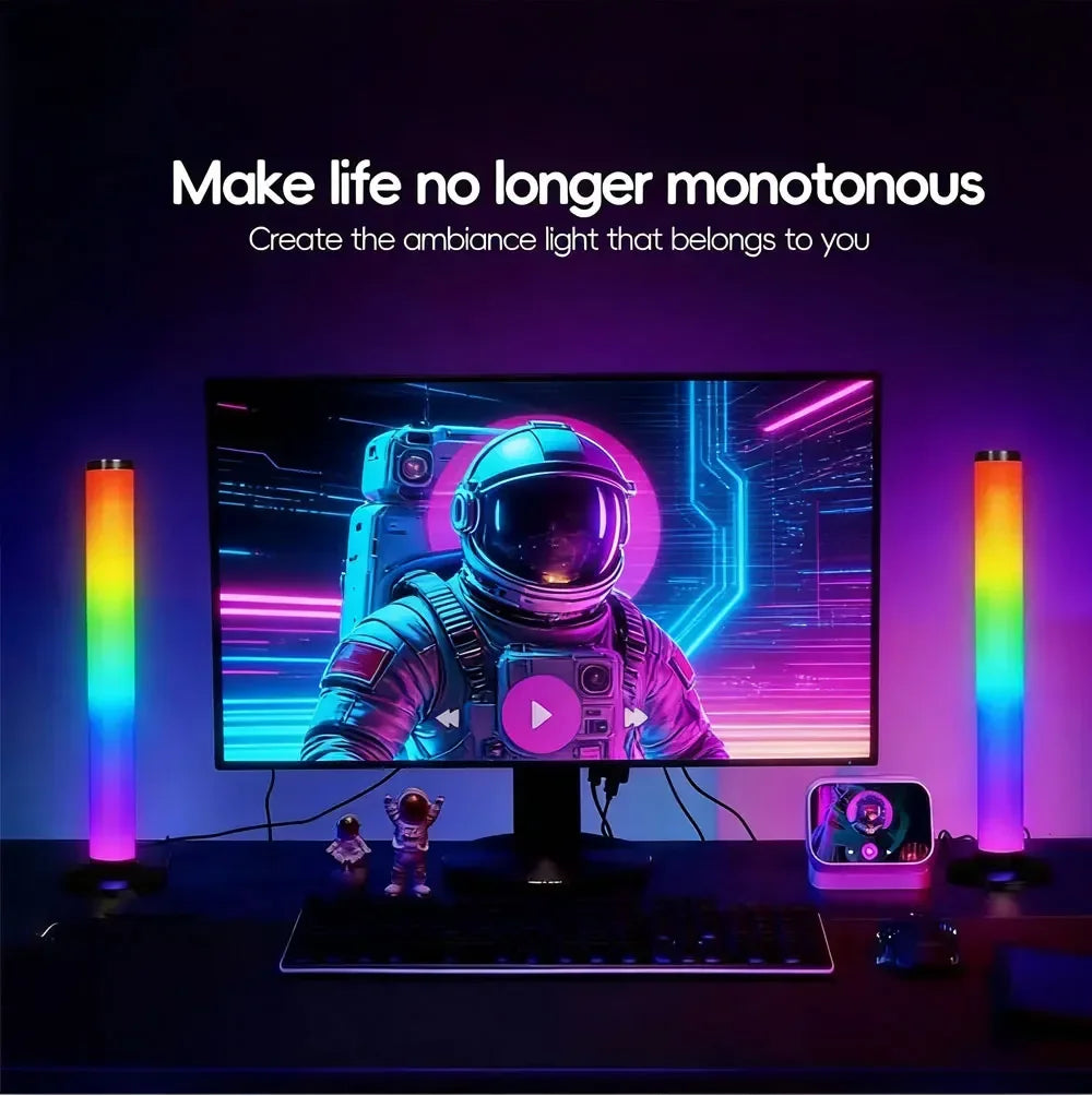 RGB USB LED Light Bar, Smart TV Backlight with Remote APP Control, Music Sync Atmosphere Light for Gaming Room Bedroom