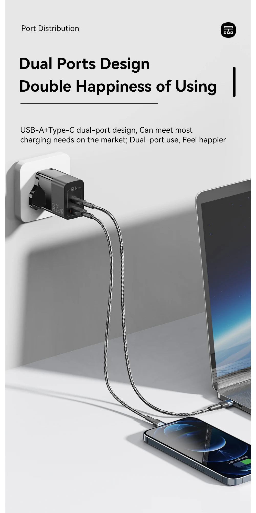Essager USB C Charger 33W GaN Type C PD Fast Charging For iPhone 14 13 12 11 Pro Max XS 8 P For iPad Pro Air iPad Mini