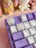 2pcs Cute Cat Keycaps Mechanical Keyboard Kawaii DIY Key Cap Set Cherry MX Switch ESC Replacement Aesthetic Desk Decor Gamer Gif