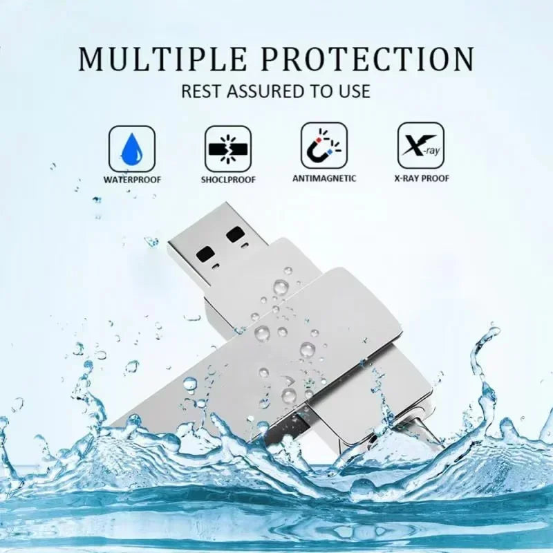 DIXSG For Xiaomi 16TB Flash Drives USB 3.2  U Disk 2TB High Speed Metal Pendrive WaterProof Type-C Memoria USB Stick USB Drives