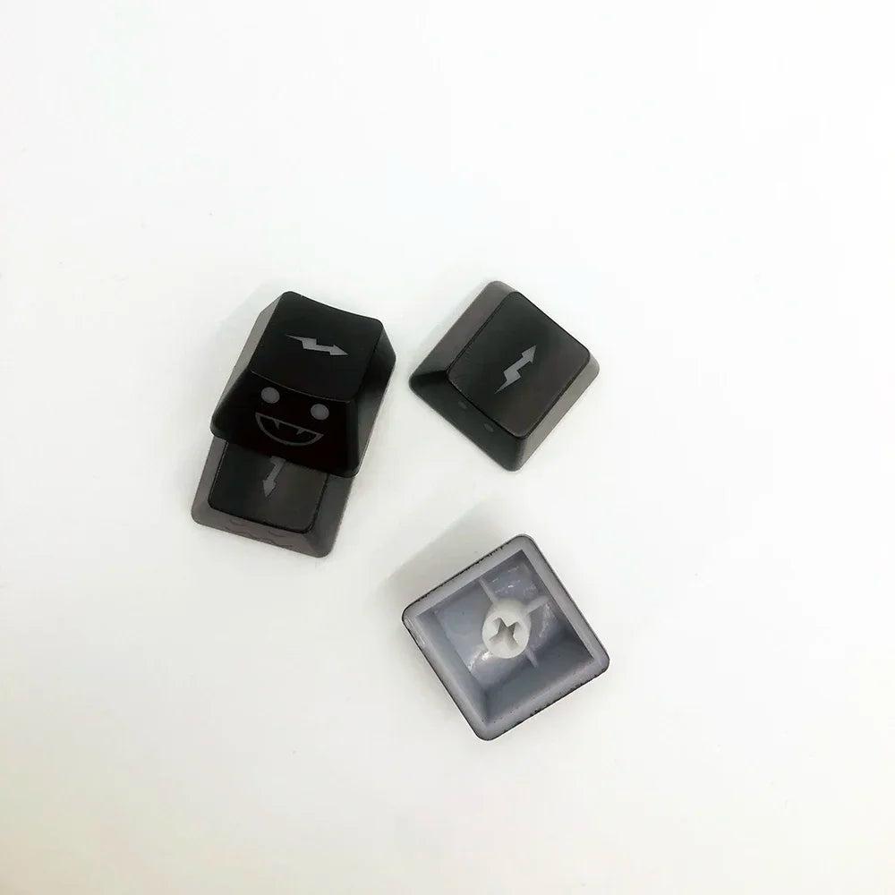 2025 New Cute Emo Keycap Set WASD Arrow Broadside Lighting Key Cap for Mechanical Keyboard Compatible with MX Switch