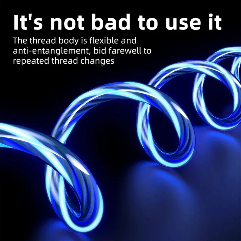 Glowing LED Light USB 3 IN 1 cable Phone Fast Charging Charger Luminous Type C Cable For Xiaomi iPhone Phone Accessories