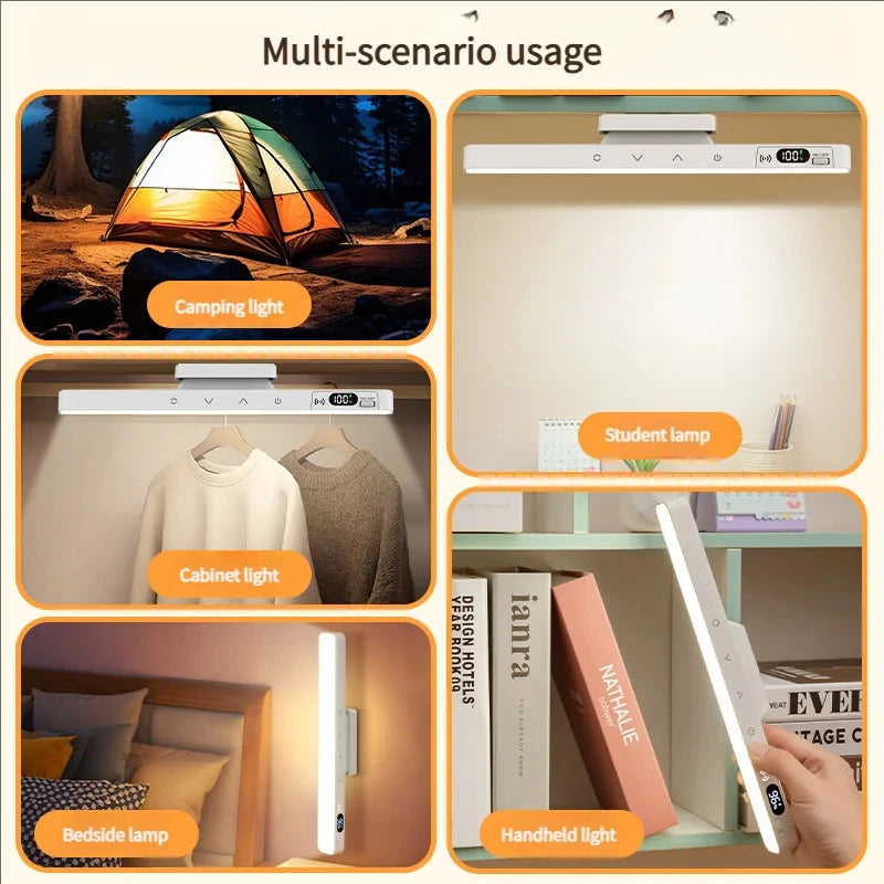Touch Table Lamp Magnetic Desk Lamp Bulit-in Rechargeable Battery for Reading Cabinet Mirror Bedside Rechargeable Night Lights