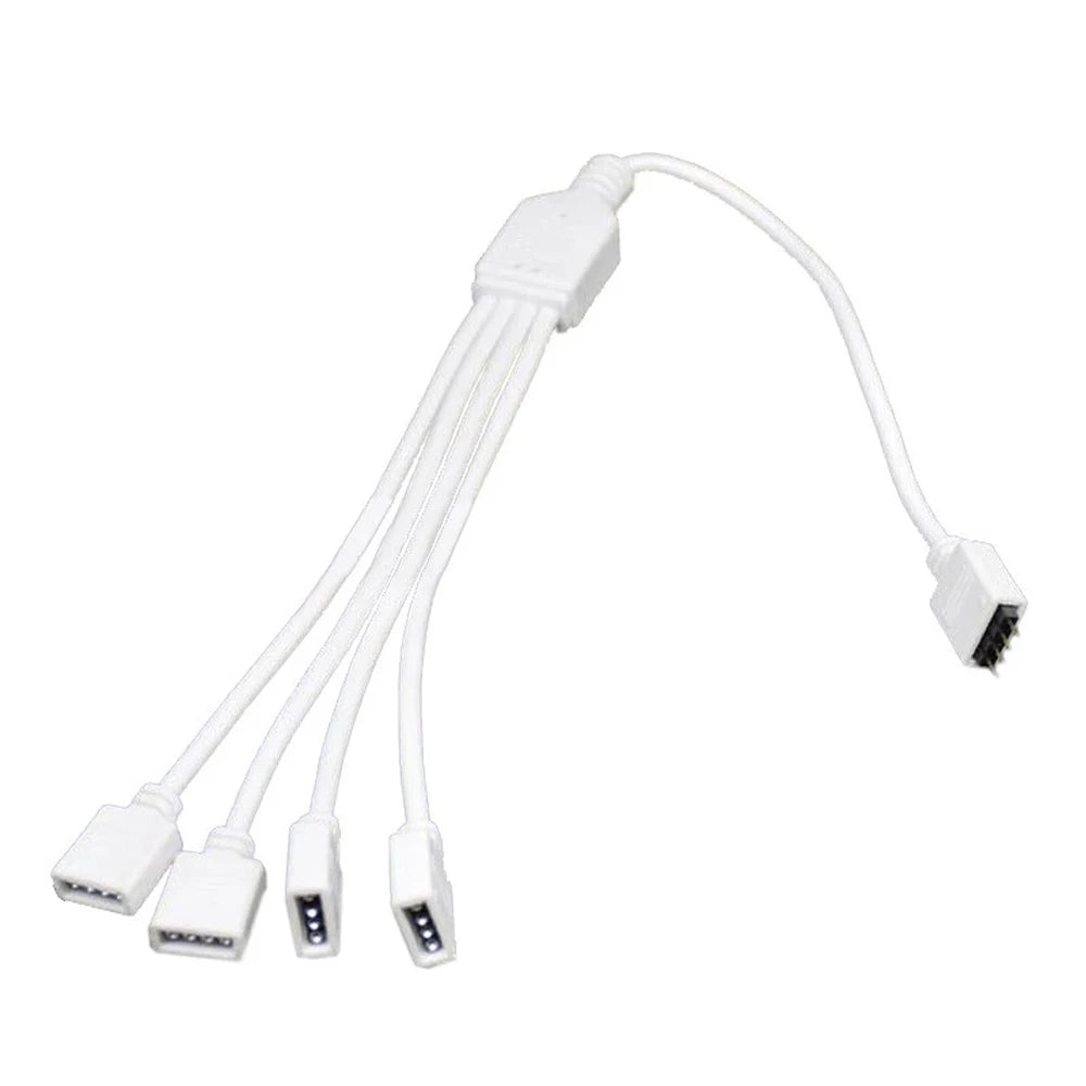 LED Strip Connector Female Connector LED Strip Adapter 4Pin RGB Splitter 4 Pin Splitter Cable RGB Extension Cable RGB Connector