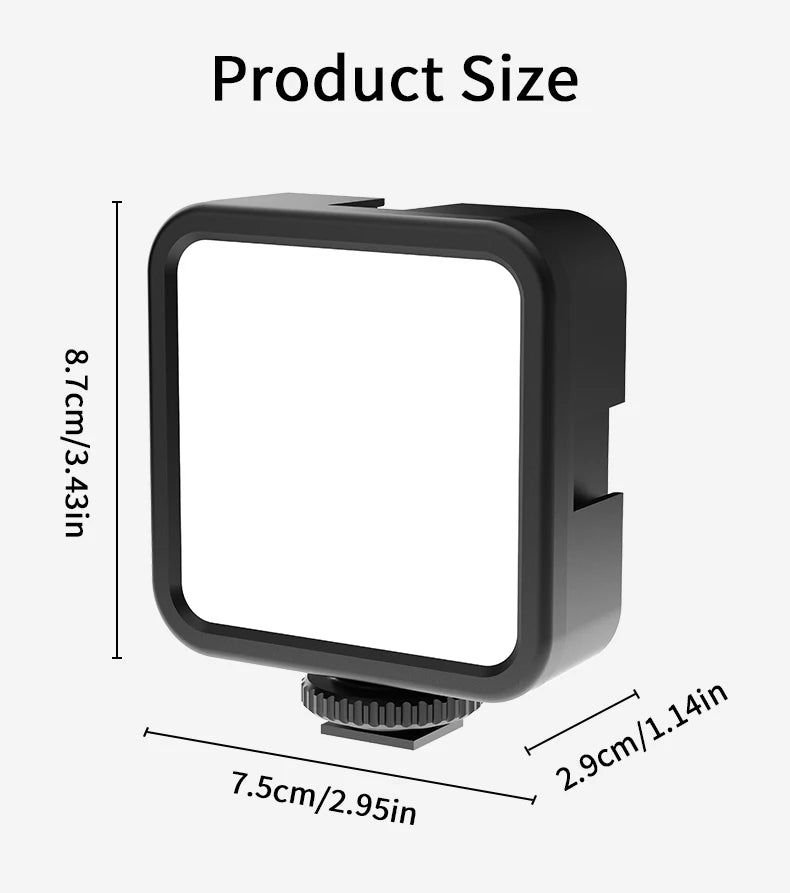 RGB LED Video Light for Camera, 360° Full Color Fill Light with Remote Control, Rechargeable Portable RGB Panel for Photography,