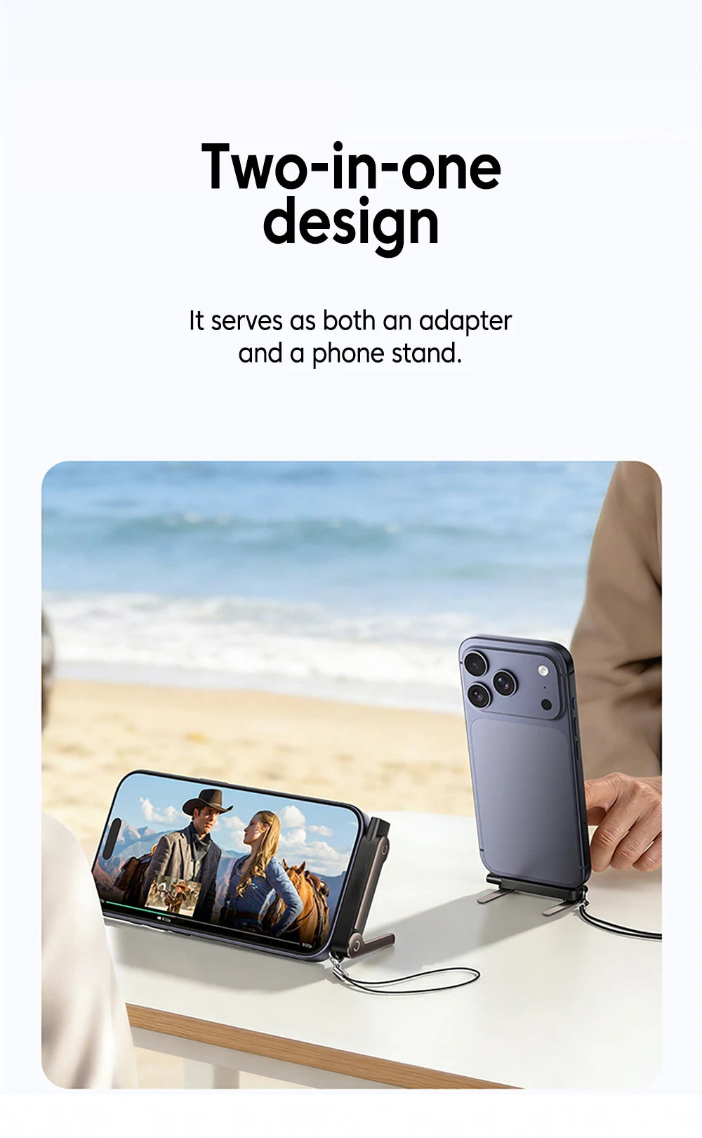 1/2/3PCS Type C Phone Charging Bracket Adapter 240W Fast Charging OTG Type-C Male to USB-C Female Converter With Foldable Holder