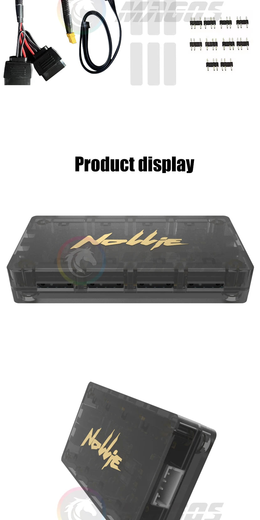 Nollie RGB Asynchronous Controller HUB 8/16 Ways Addressable ARGB Splitter Support Software Signal-RGB/OpenRGB Management