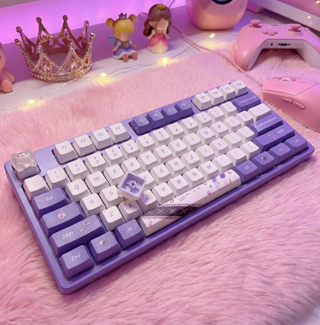 2pcs Cute Cat Keycaps Mechanical Keyboard Kawaii DIY Key Cap Set Cherry MX Switch ESC Replacement Aesthetic Desk Decor Gamer Gif