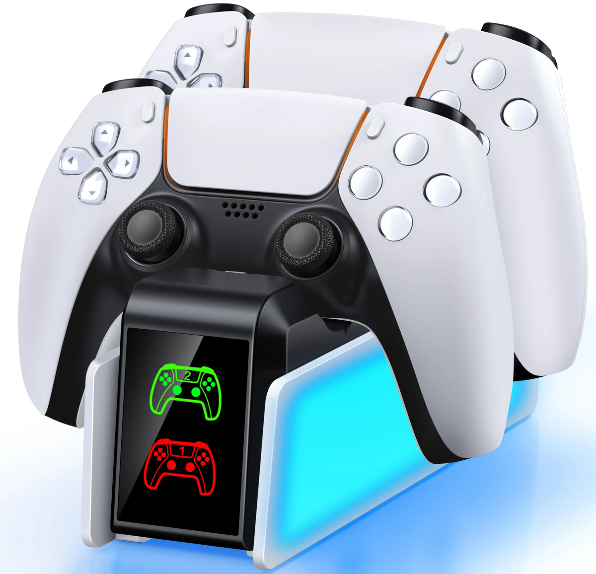 For PS5 Controller Charger DualSense Charging Station Dual Charging Dock Charger Stand for PlayStation5 Wireless Game Controller