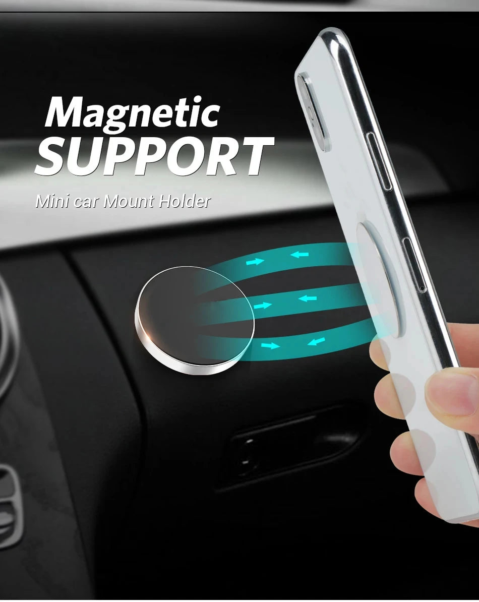 Magnetic Car Phone Holder Universal Car Dashboard Wall Mounted Phone Stand Car Magnet Sticker for iPhone Samsung Xiaomi Huawei