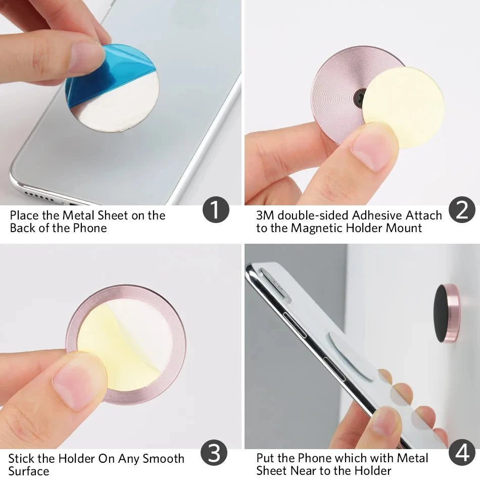 Magnetic Car Phone Holder Universal Car Dashboard Wall Mounted Phone Stand Car Magnet Sticker for iPhone Samsung Xiaomi Huawei