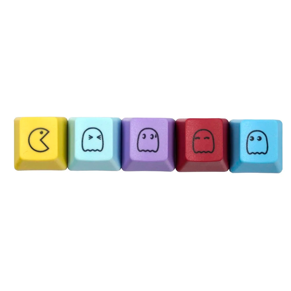 NPKC 5PCS Cute Emoticons Keycaps OEM/DSA Supplementary Keycap PBT Key caps for Mechanical Keyboard Custom DIY Game Key cap