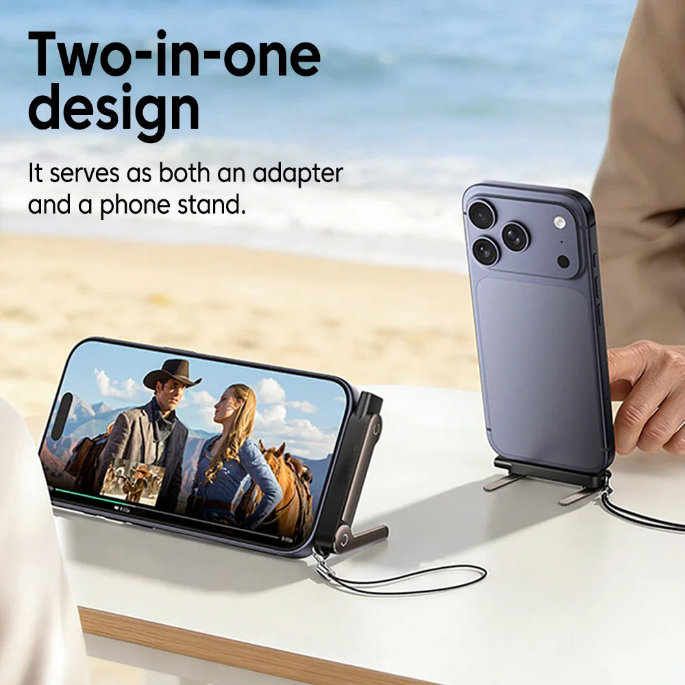 1/2/3PCS Type C Phone Charging Bracket Adapter 240W Fast Charging OTG Type-C Male to USB-C Female Converter With Foldable Holder