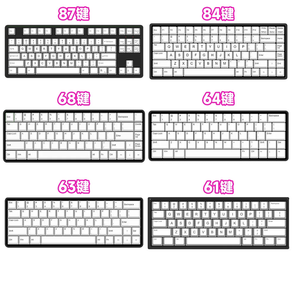 Needy Streamer Overload Rain Themed Anime Cute Keycaps Mechanical Keyboard Custom PBT Keycap PC Gaming Keyboard Accessories Gift