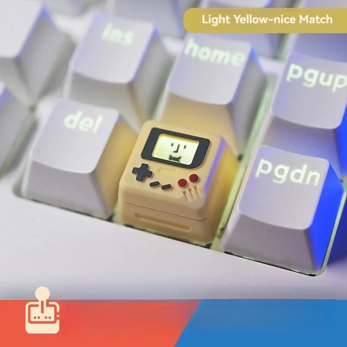K-04 3-in-1 Creative Retro Transparent Keycap Set for Mechanical Keyboards, Cute Game Console Replacement Keycaps Accessories