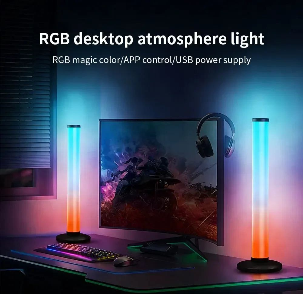 RGB USB LED Light Bar, Smart TV Backlight with Remote APP Control, Music Sync Atmosphere Light for Gaming Room Bedroom