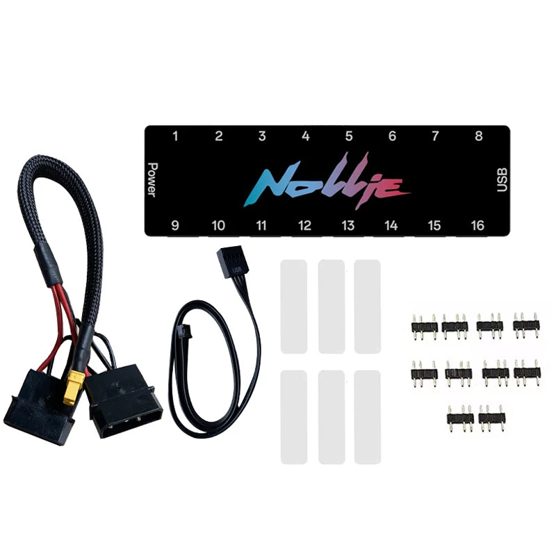 Nollie RGB Asynchronous Controller HUB 8/16 Ways Addressable ARGB Splitter Support Software Signal-RGB/OpenRGB Management