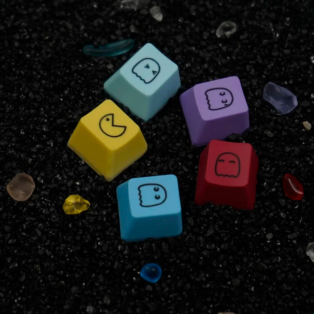 NPKC 5PCS Cute Emoticons Keycaps OEM/DSA Supplementary Keycap PBT Key caps for Mechanical Keyboard Custom DIY Game Key cap
