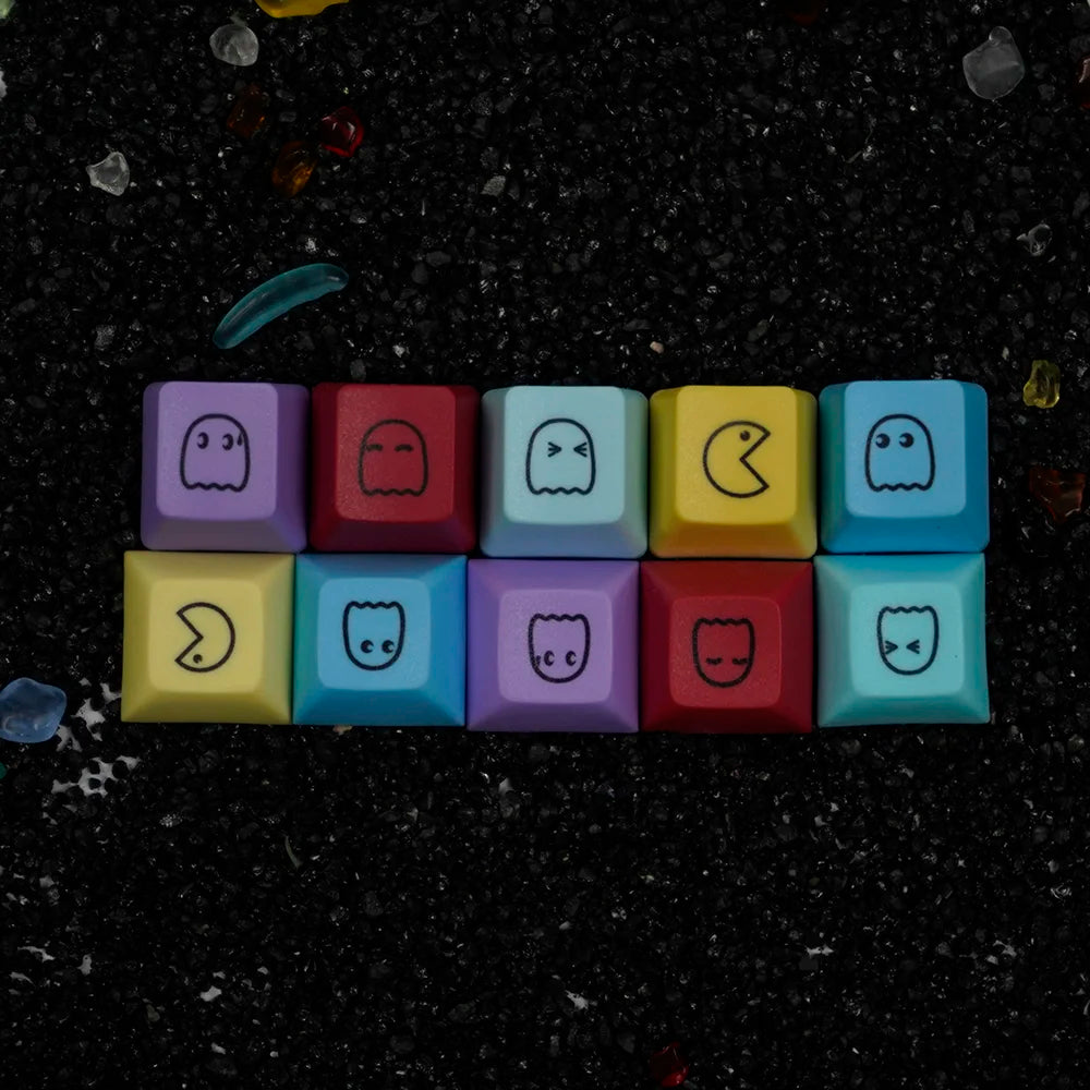 NPKC 5PCS Cute Emoticons Keycaps OEM/DSA Supplementary Keycap PBT Key caps for Mechanical Keyboard Custom DIY Game Key cap