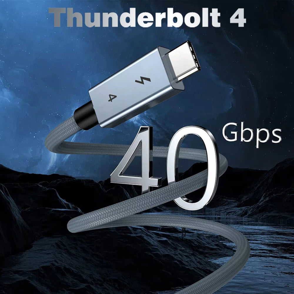 UGOURD USB C Thunderbolt 4 40Gbps USB4 Cable USB Type C to C 240W Fast Charging Cable Thunderbolt3 for EGPU SSD iPad MacBook Air