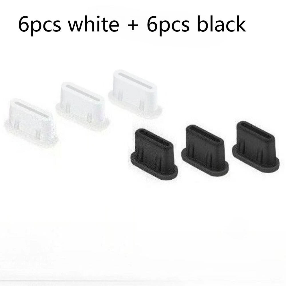 Type-C Anti-Dust Plugs, Silicone Cover & Anti-Lost Stopper for DJI Mini 3 Pro & All Type-C Devices Charging Ports
