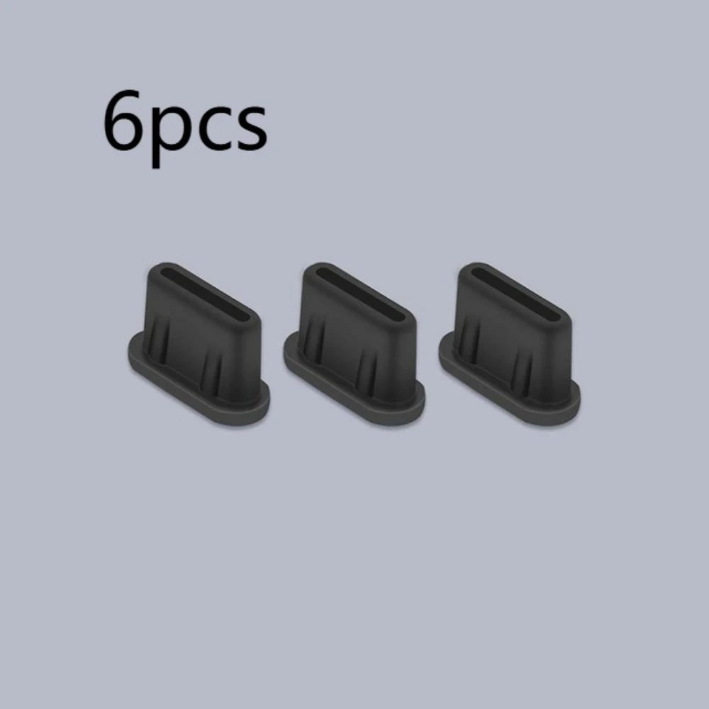 Type-C Anti-Dust Plugs, Silicone Cover & Anti-Lost Stopper for DJI Mini 3 Pro & All Type-C Devices Charging Ports