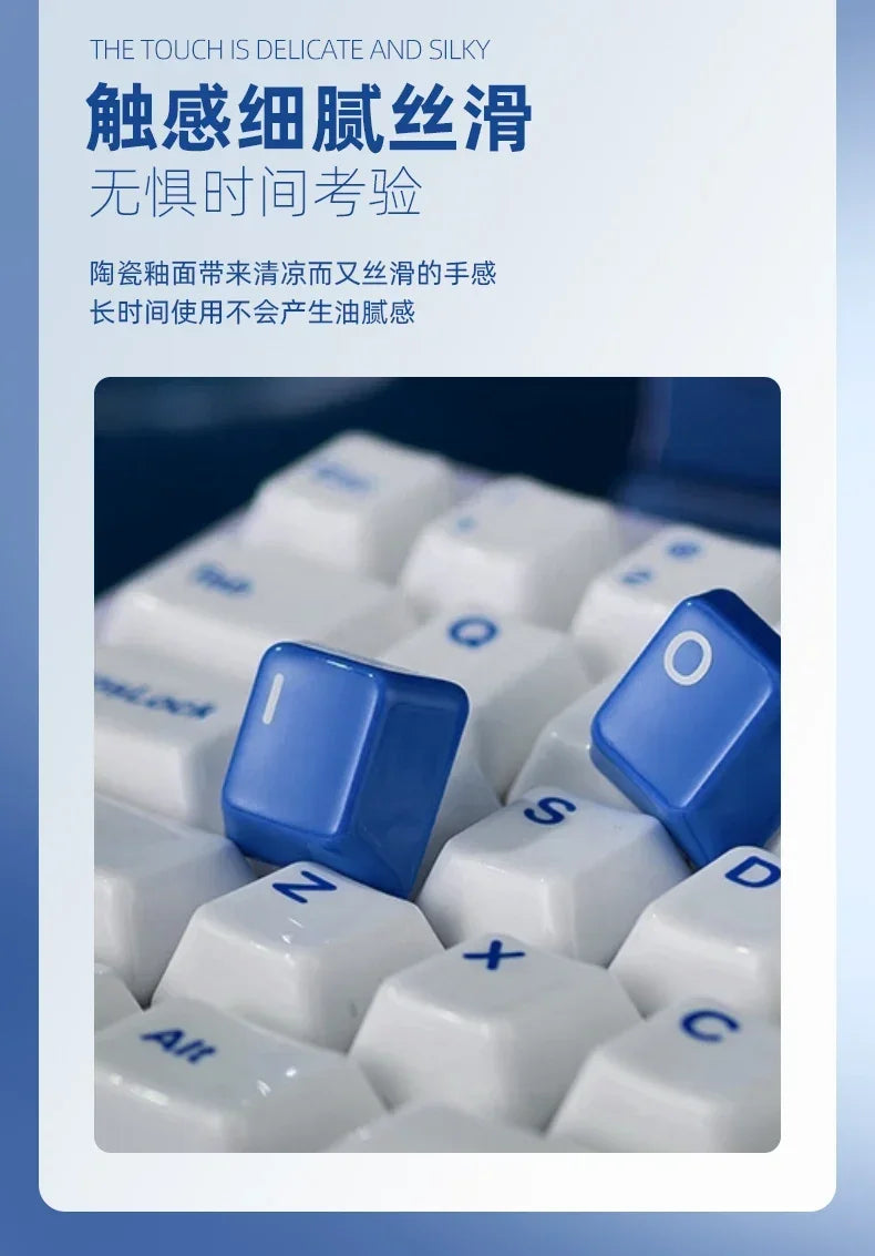 Nezha Wind Fire Wheels Ceramic Keycap Set WASD 4 Keys Custom Keycaps for Mechanical Keyboard Caps Smooth Glaze Key Caps PC Gifts