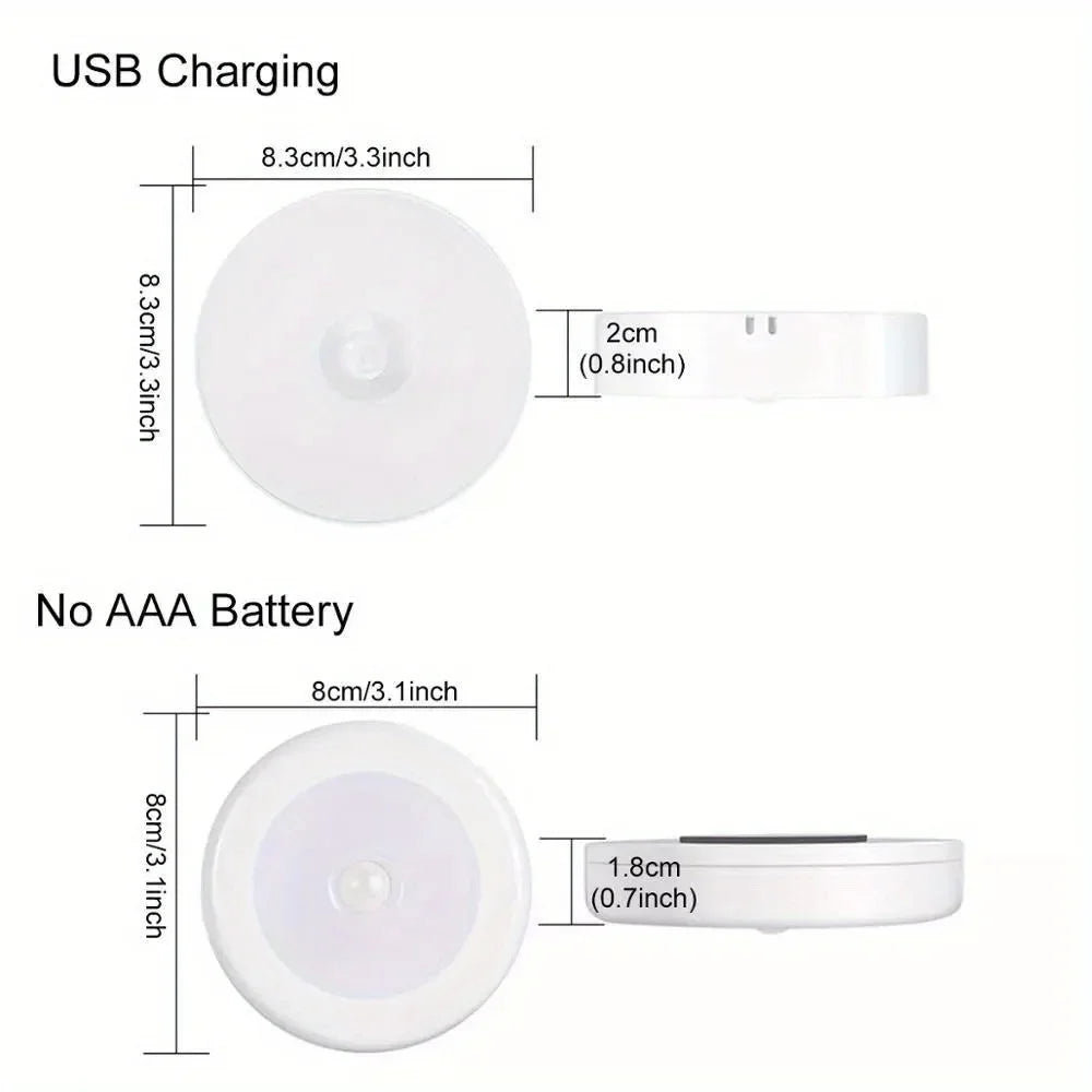 1pc Motion Sensor Night Light - Wireless LED Detector Lamp for Bedroom, Staircase, Closet, and Room Decor-night
