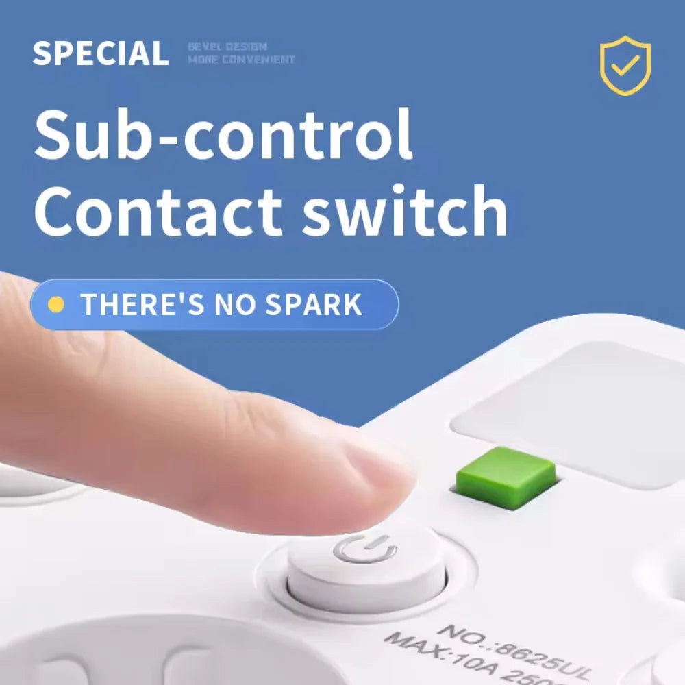 EU Plug 3/4/5 AC Outlet Power Strip Multiprise Wall Socket Universal Network Filter USB Cherger Separate Switch Light Adapter