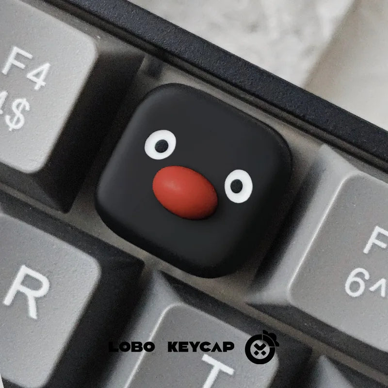 Fun Pingu Key Cap Multiple Expressions Cute Penguin Style Mechanical Keyboard Replace Keycap Resin Material Esc Periphery Gifts
