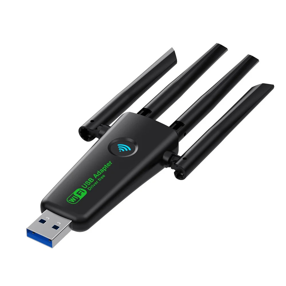 1300Mbps WiFi USB Adapter Dual Band 2.4G/5Ghz Wi-Fi Dongle USB3.0 High-Speed 802.11AC 4-Antennas Wireless Receiver Driver Free