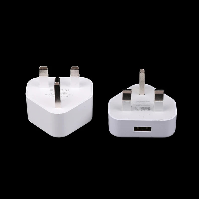Universal UK Plug 3 Pin Wall Charger Adapter With 1/2 USB Ports Charging For Iphone 11 For Huawei Charging Charger