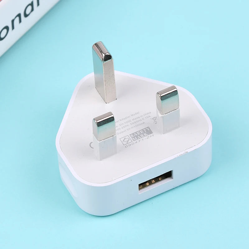 Universal UK Plug 3 Pin Wall Charger Adapter With 1/2 USB Ports Charging For Iphone 11 For Huawei Charging Charger