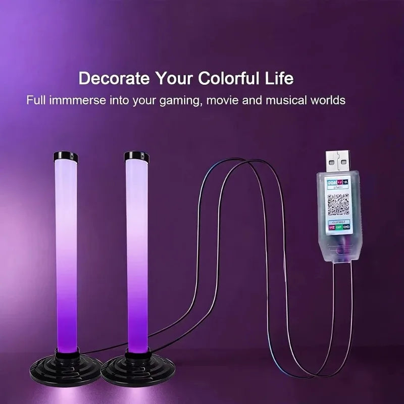 RGB USB LED Light Bar, Smart TV Backlight with Remote APP Control, Music Sync Atmosphere Light for Gaming Room Bedroom