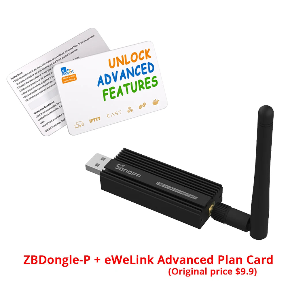 SONOFF ZB Dongle-P Zigbee 3.0 USB Dongle Plus Universal Zigbee Gateway Support via ZHA or Zigbee2MQTT Sonoff Zigbee Series