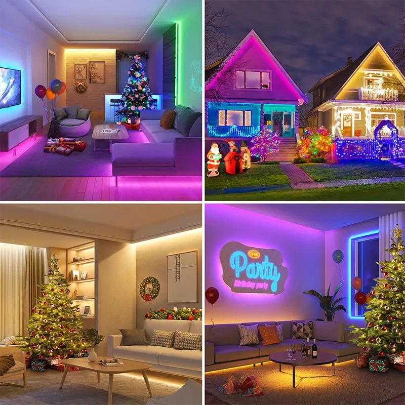 RGB LED Strip Lights USB 5V Flexible Diode Ribbon Bluetooth APP Music Sync for TV Backlight Party Home Decor Lighting
