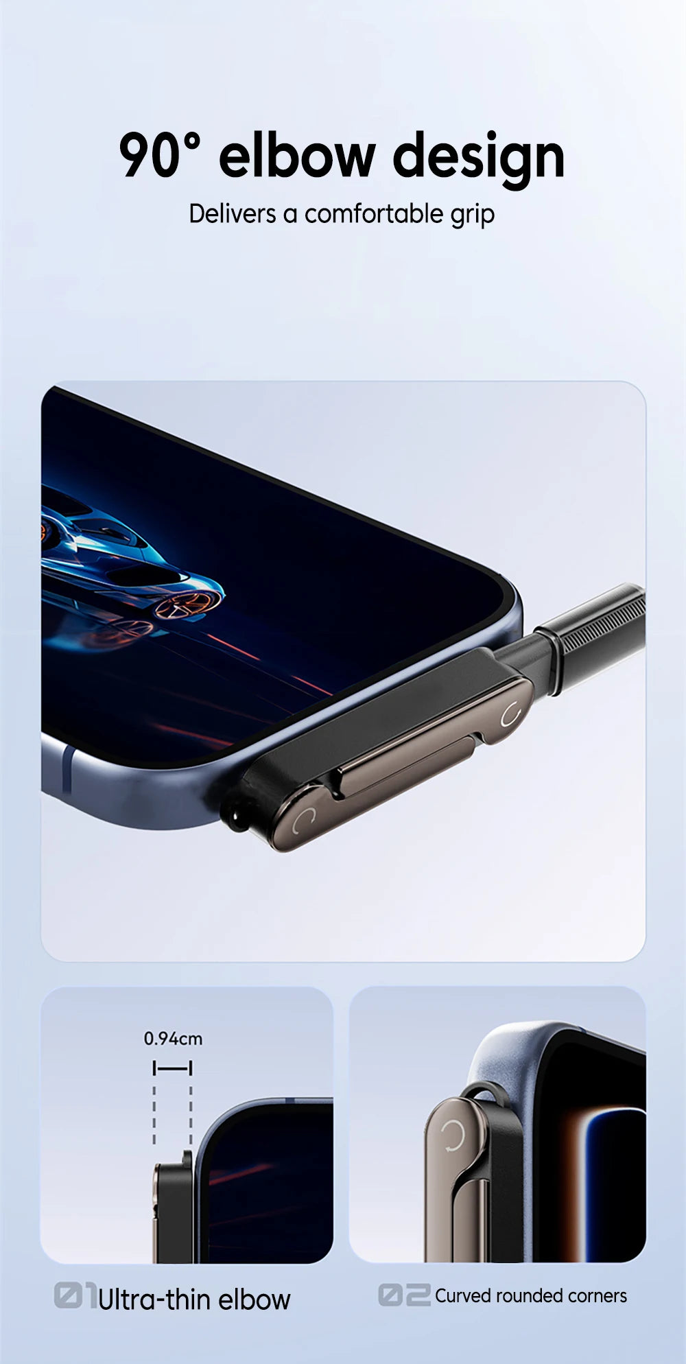 1/2/3PCS Type C Phone Charging Bracket Adapter 240W Fast Charging OTG Type-C Male to USB-C Female Converter With Foldable Holder