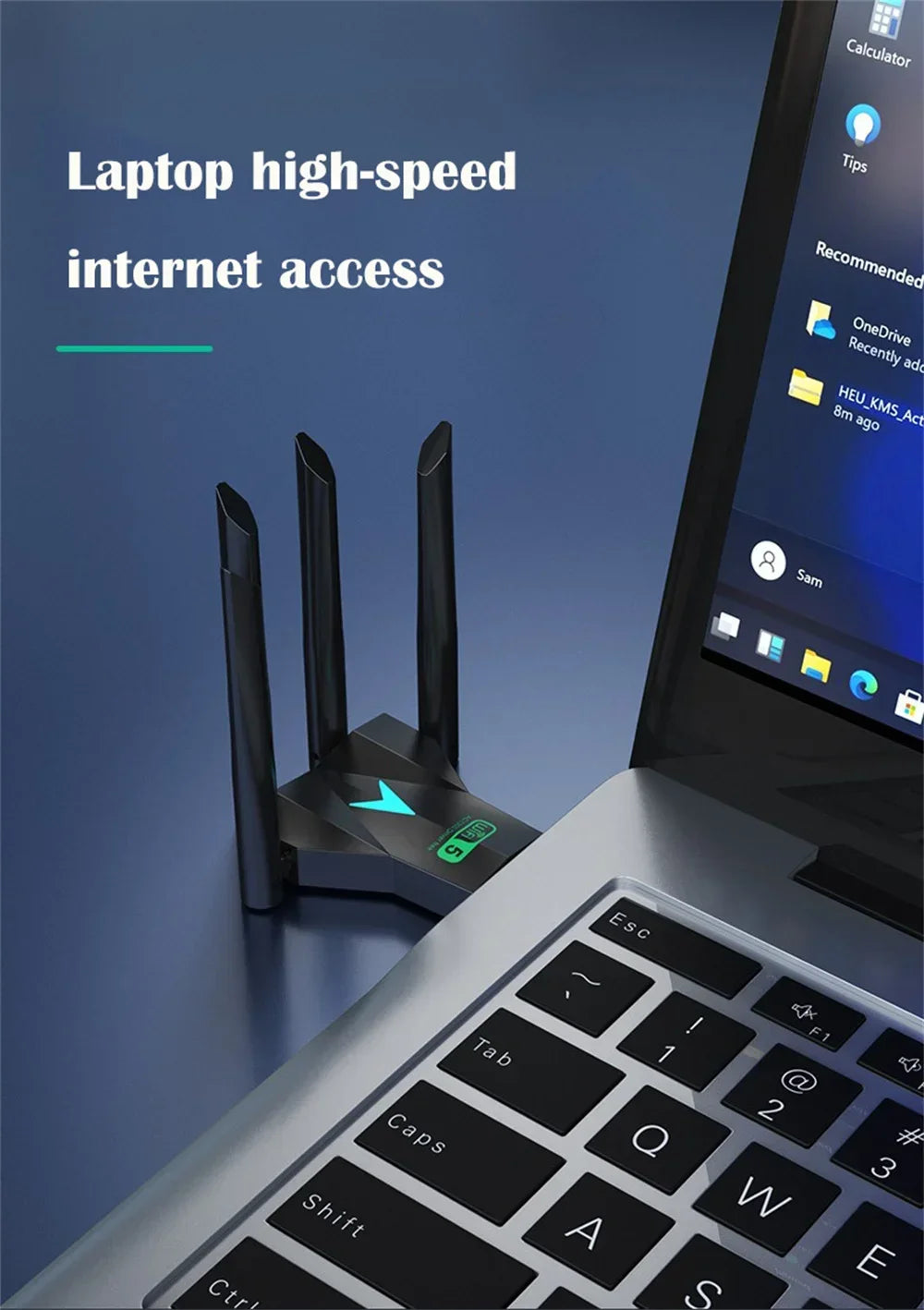 1300Mbps WiFi USB Adapter Dual Band 2.4G/5Ghz Wi-Fi Dongle USB3.0 High-Speed 802.11AC 4-Antennas Wireless Receiver Driver Free
