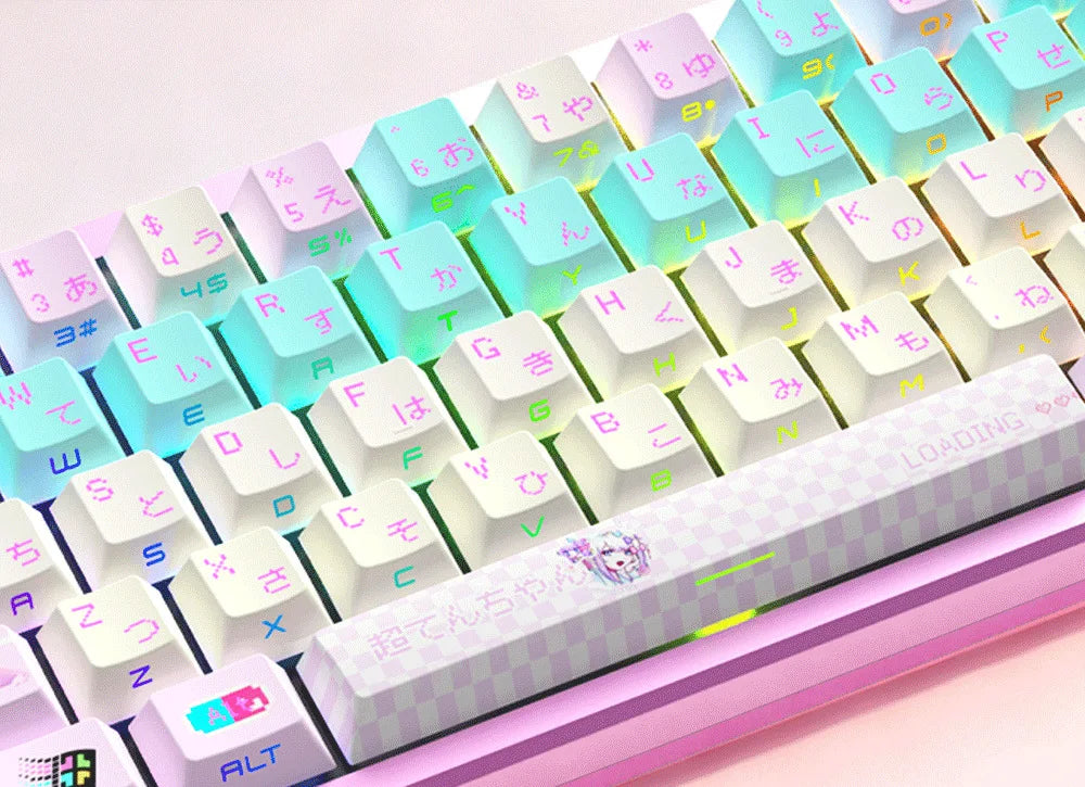 Needy Streamer Overload Rain Themed Anime Cute Keycaps Mechanical Keyboard Custom PBT Keycap PC Gaming Keyboard Accessories Gift