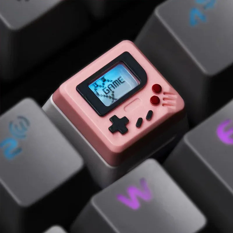 K-04 3-in-1 Creative Retro Transparent Keycap Set for Mechanical Keyboards, Cute Game Console Replacement Keycaps Accessories