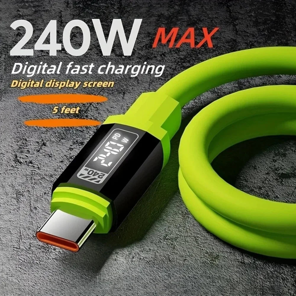 240W GaN USB Mobile Phone Charger Type C Fast Charging Charger Wall Adapter for iPhone Xiaomi Huawei EU/US/UK/KR Plug Cell Phone