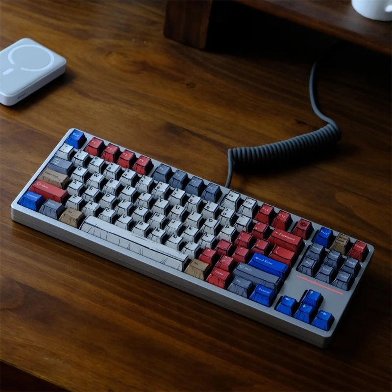 Colorful Keycap Set 151Keys Heat Sublimated PBT Keycaps for Mechancial Keyboards and Creative Designers F19E