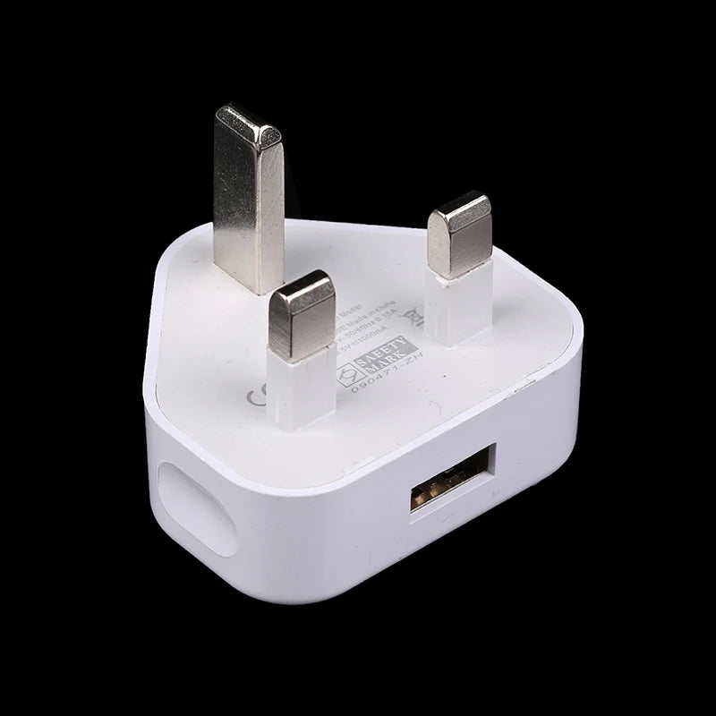 Universal UK Plug 3 Pin Wall Charger Adapter With 1/2 USB Ports Charging For Iphone 11 For Huawei Charging Charger