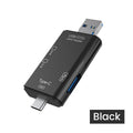 6 in 1 Card Reader USB3.0 to Type C Micro USB Universal OTG Adapter Multifunctional Adapter SD TF High-Speed Transmission